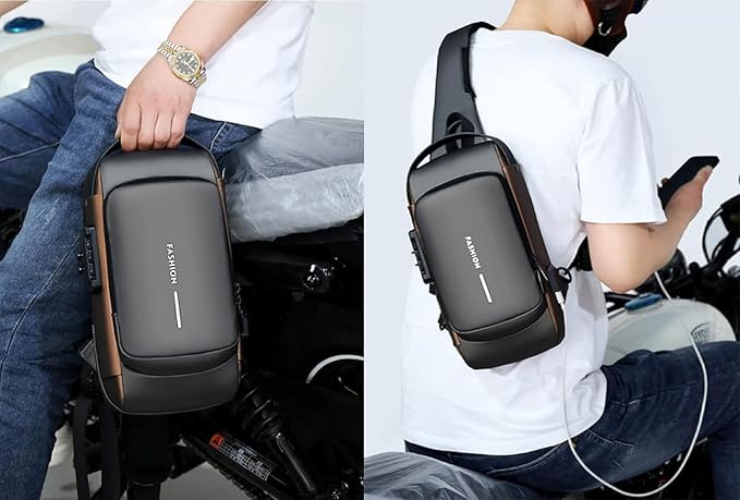 Oxford Sling Bag - Durable Crossbody Chest Pack with Secure Phone Pocket