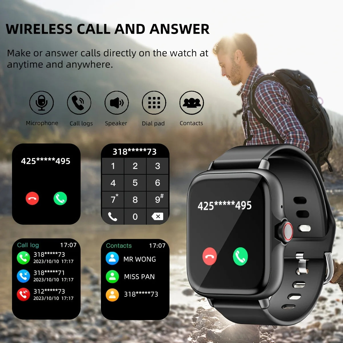 2025 Smart Watch: Full Touch, BT Call, Sports for Android/iOS