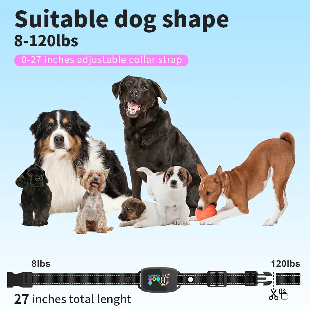 Anti-Bark Dog Collar: Rechargeable, Shock & Vibration