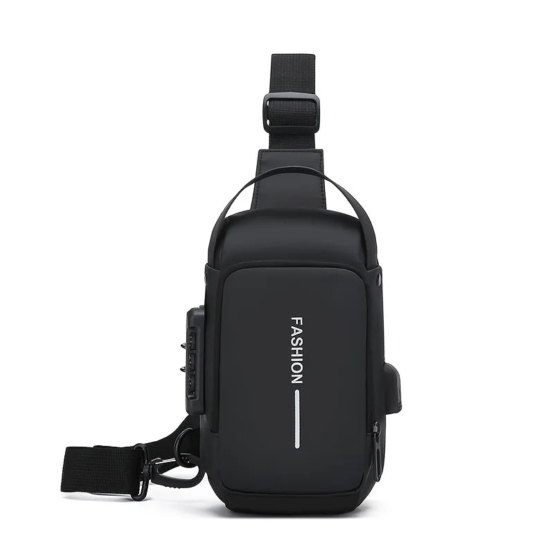 Men's Oxford Sling Bag - Durable Motorcycle Crossbody with Pocket