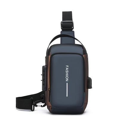 Men's Oxford Sling Bag - Durable Motorcycle Crossbody with Pocket