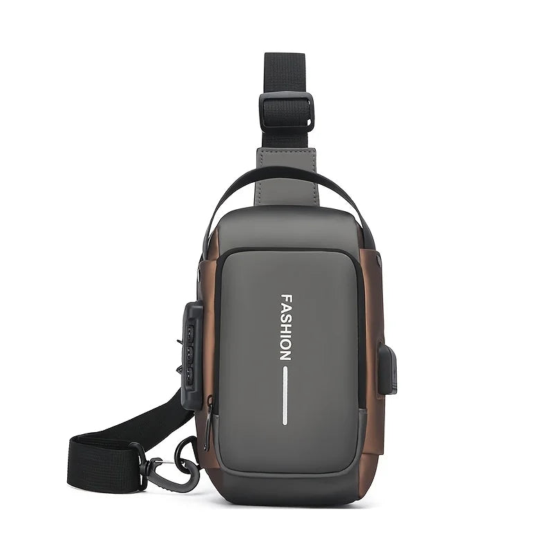 Men's Oxford Sling Bag - Durable Motorcycle Crossbody with Pocket