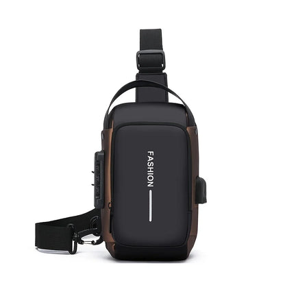 Men's Oxford Sling Bag - Durable Motorcycle Crossbody with Pocket