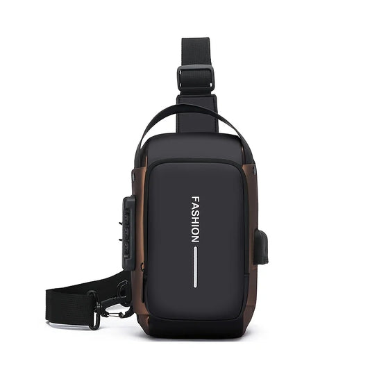 Men's Oxford Sling Bag - Durable Motorcycle Crossbody with Pocket
